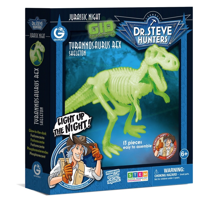 Dr. Steve Hunters Jurassic Night Glow-In-The-Dark Tyrannosaurus Rex