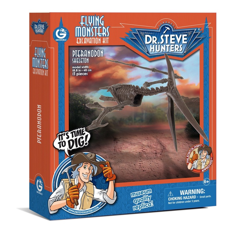 Dr. Steve Hunters Pteranodon Skeleton Flying Monsters Excavation Kit