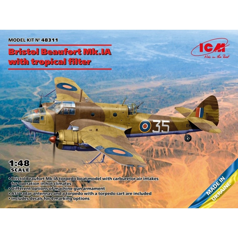 ICM 1:48 Bristol Beaufort Mk.1A Tropical