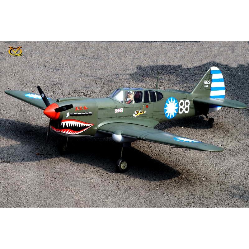 VQ Models P40 Kittyhawk AVG 60/100 EP: RBBM61, 1570mm WS, 6Ch RC