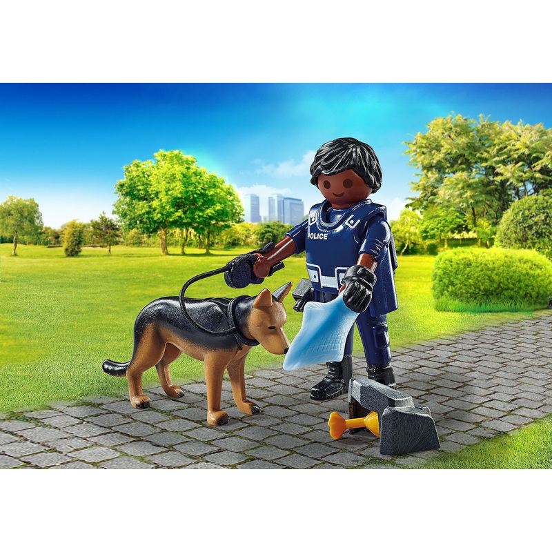 Playmobil Policeman with Sniffer Dog