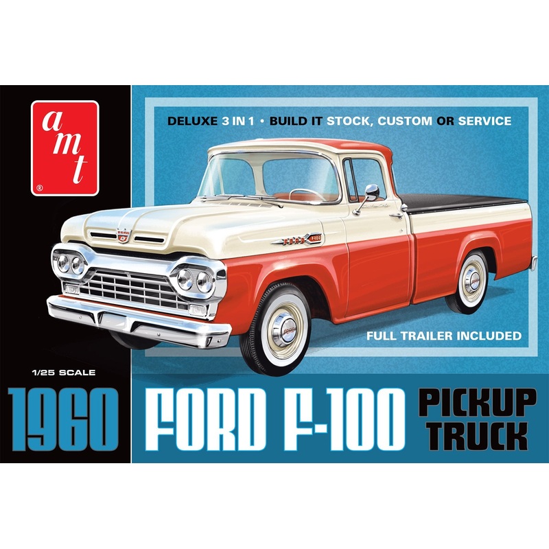 AMT 1:25 1960 Ford F-100 Pickup w/Trailer