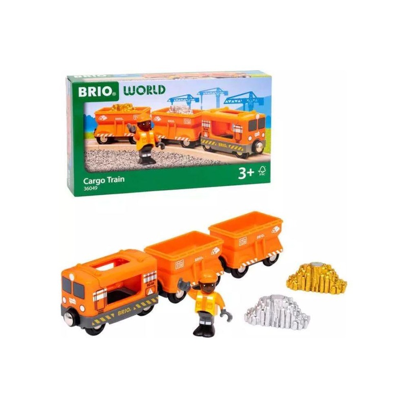 BRIO – Gold Cargo Train 6 pieces