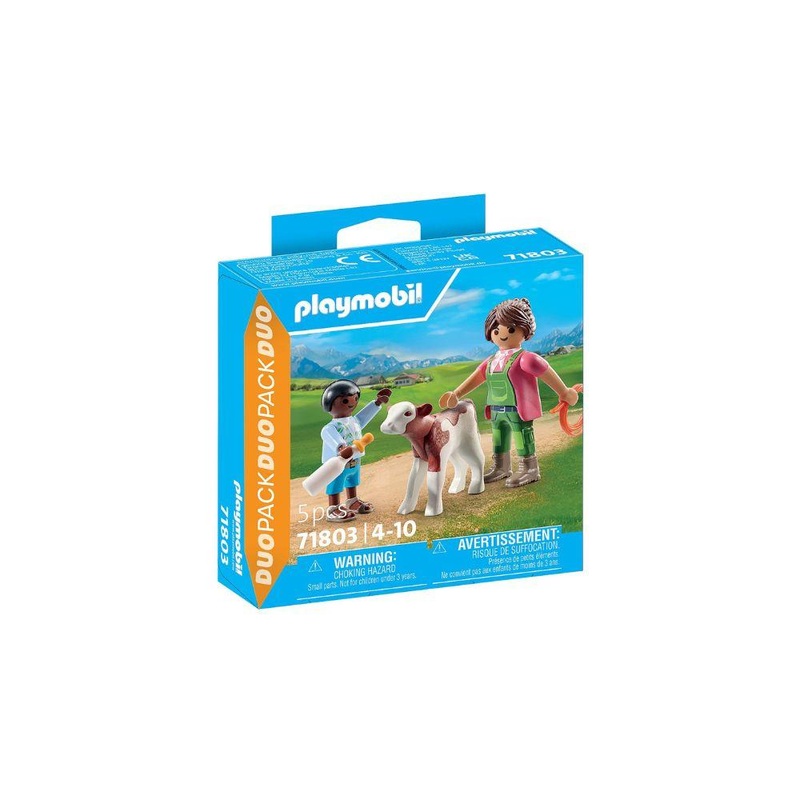 Playmobil – Farmer with Calf