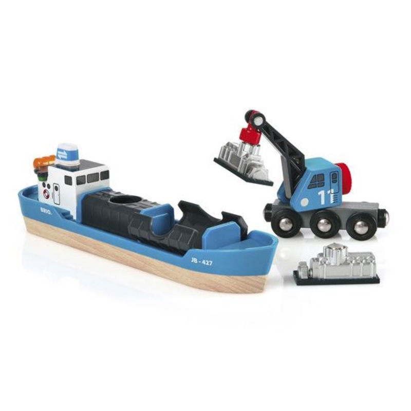 BRIO Container and Crane Wagon