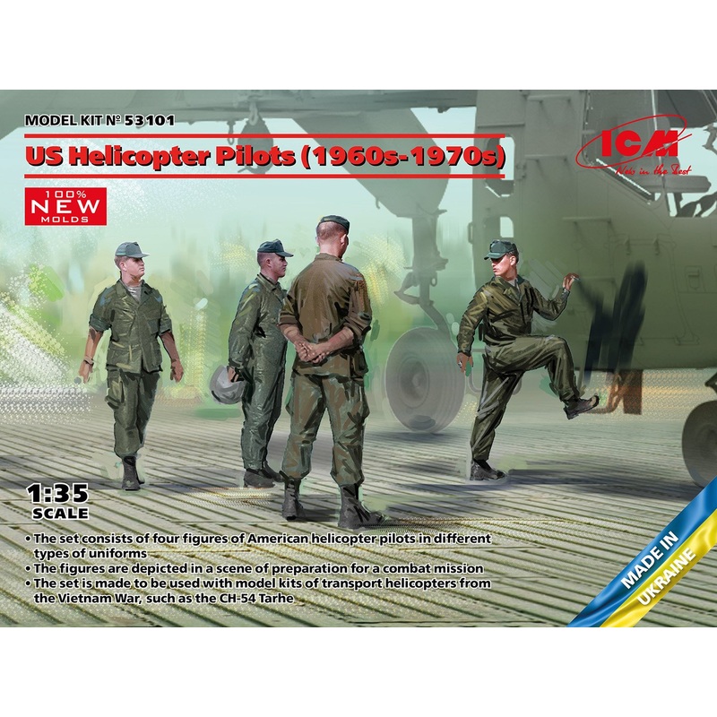ICM 1:35 US Helicopter Pilots 60-70’s