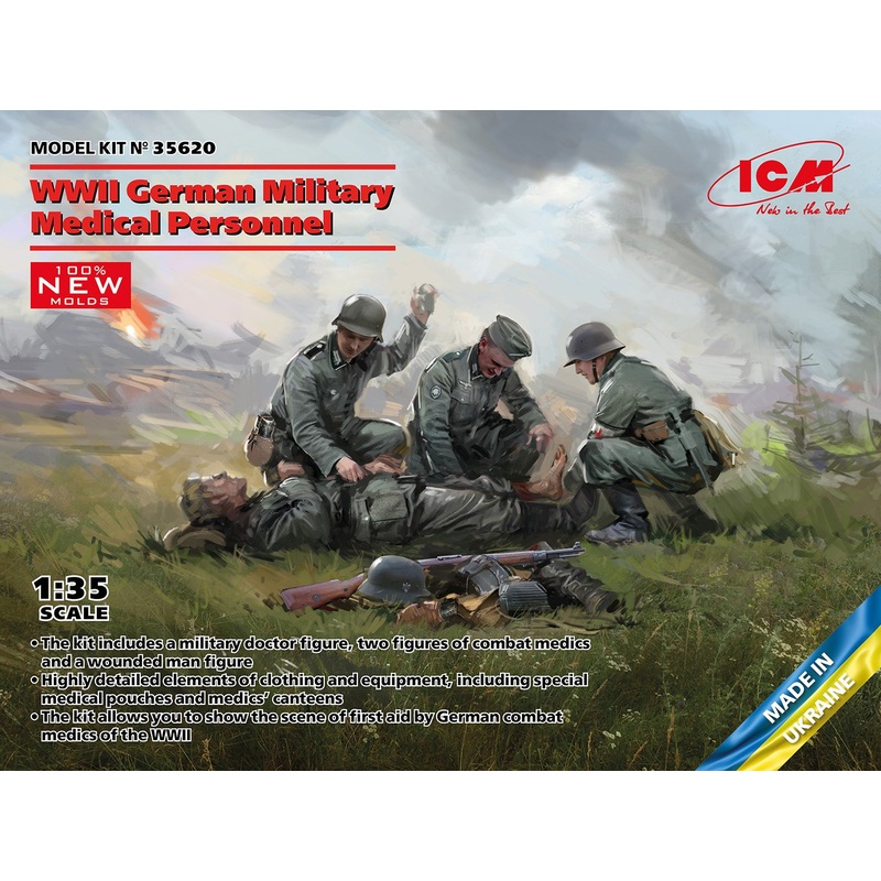 ICM 1:35 WWII German Military Medical Personnel