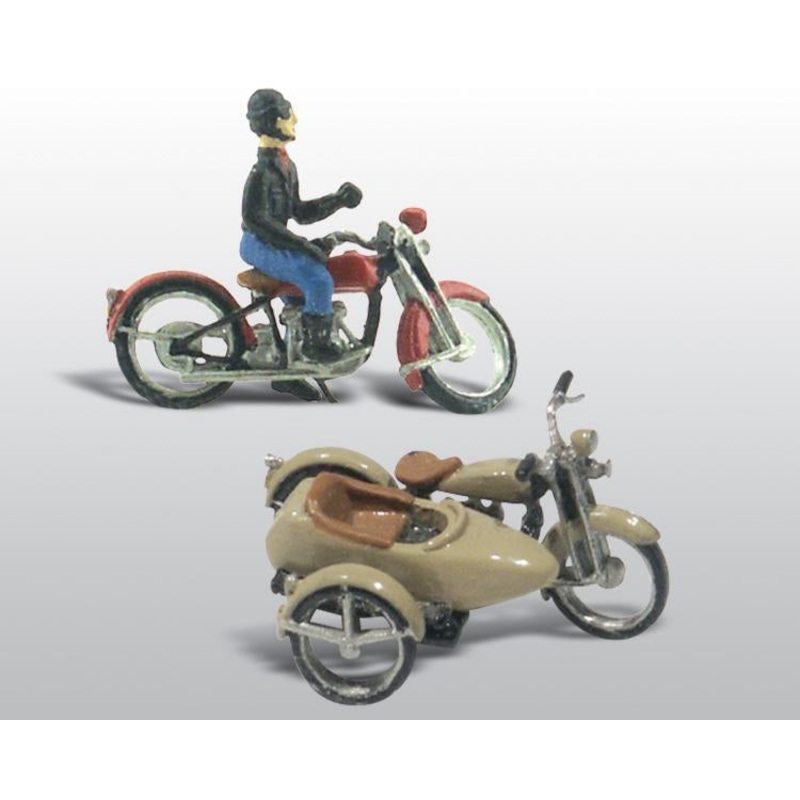 Woodland Scenics Motorcycles & Sidecar Sc Detls