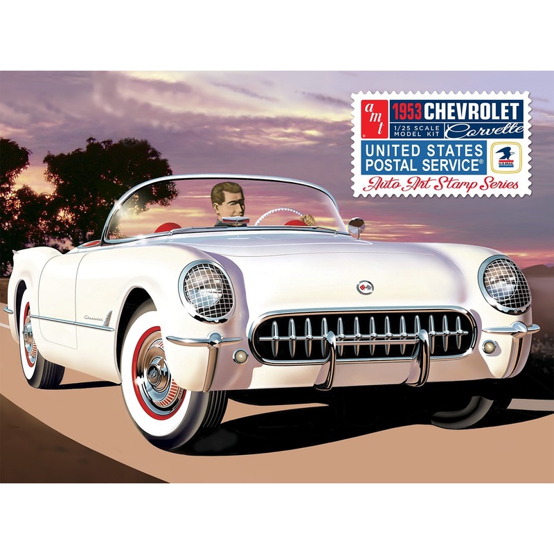 AMT 1:25 1953 Chevy Corvette (USPS StampSeries)