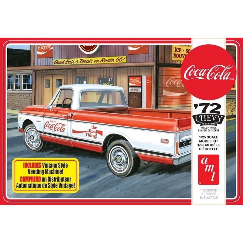 AMT 1:25 1972 Chevy Fleetside wit Coca Cola Vending Machine and Crates
