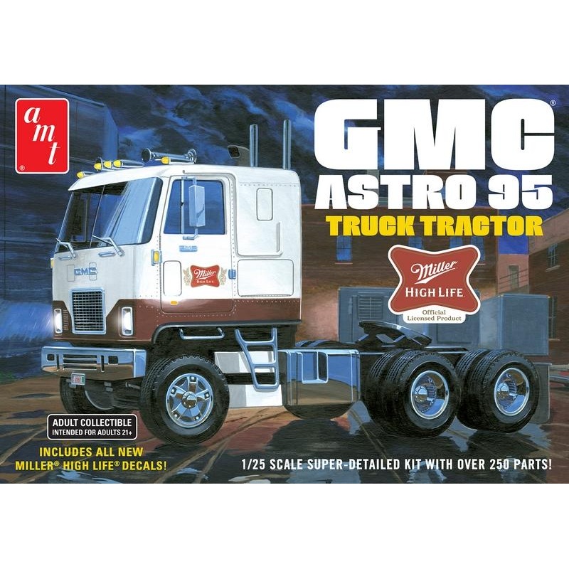 AMT 1:25 GMC Astro 95 Semi Tractor (Miller Beer)