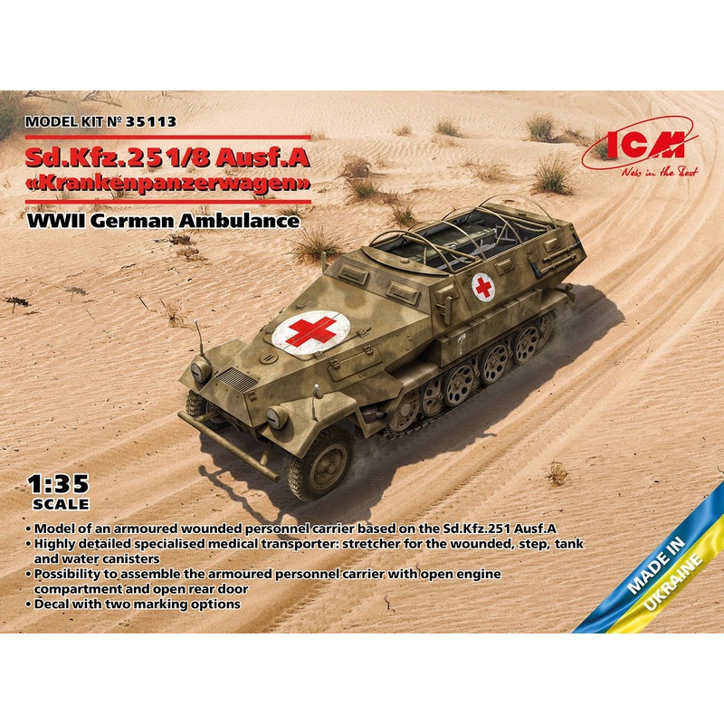 ICM 1:35 Sd.Kfz.251/8 Ausf.A Krankenpanzerwagen