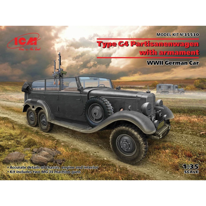 ICM 1:35 German G4 Partisanenwagen Vehicle with Machine Gun