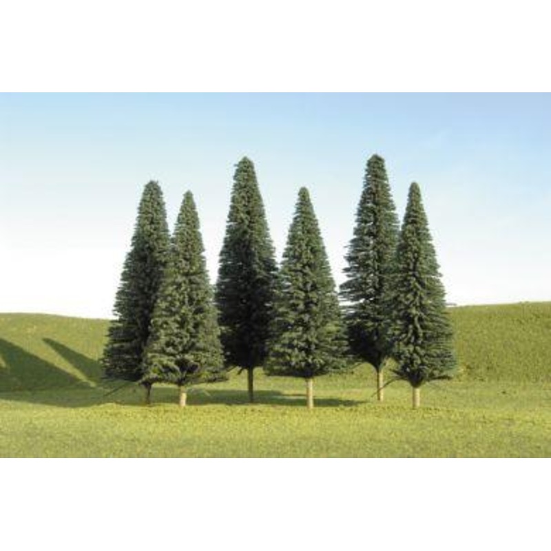 Bachmann 3-4 Pine Trees, 9/pack. N Scale