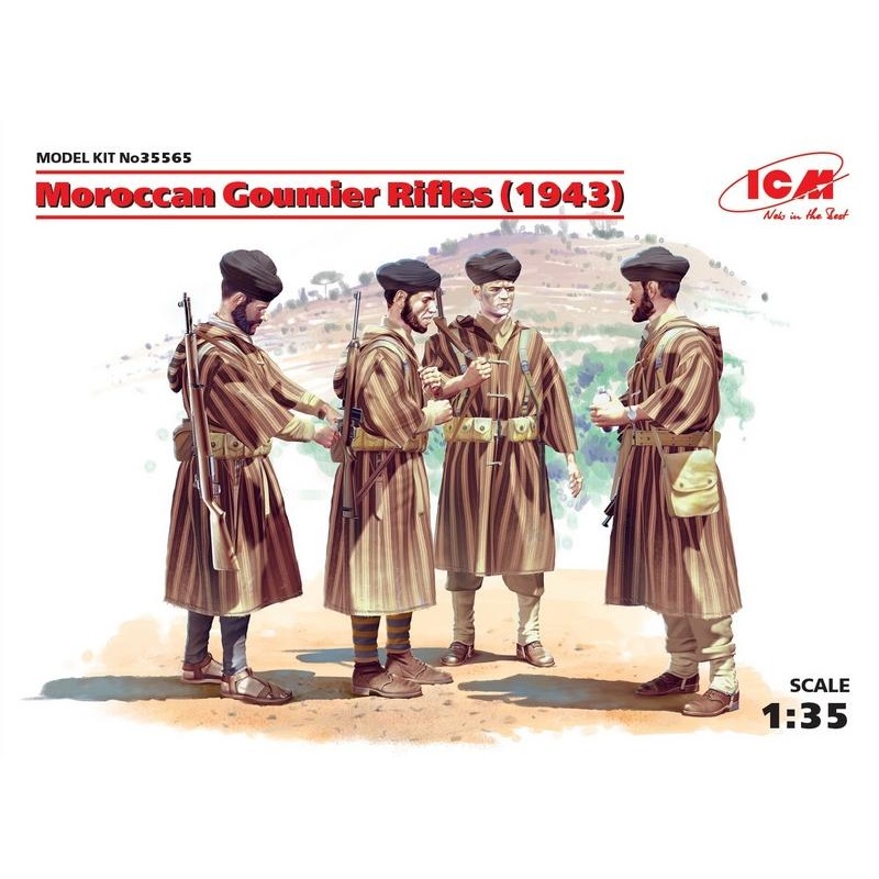 ICM 1:35 Moroccan Goumier Rifles (1943)-4
