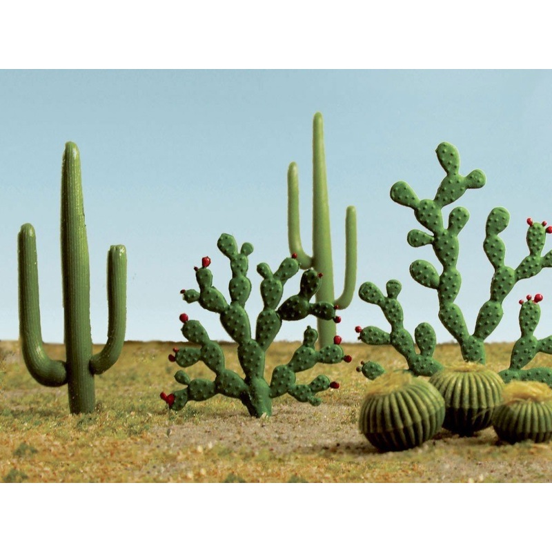 Bachmann Mixed Cacti  1/4- 2.5 Tall, 15/pack. HO Scale