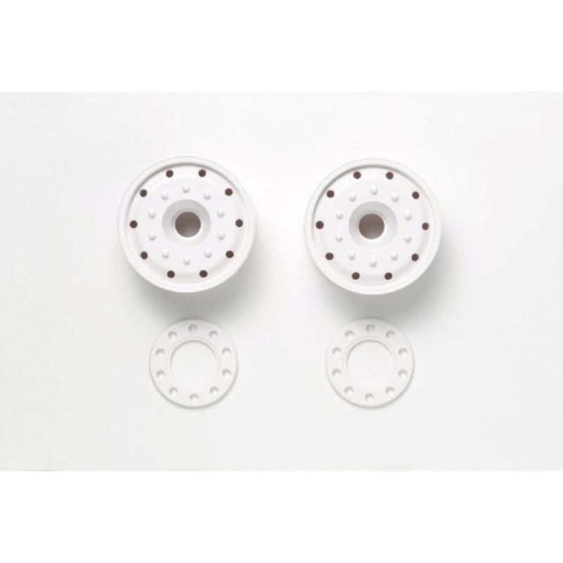 Tamiya 56544 1/14 Tractor Truck Wheels – 30mm Wide White (2pcs)