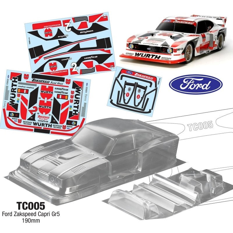 Team C TC005 1/10 Wurth Ford Zakspeed Capri Gr5 190mm