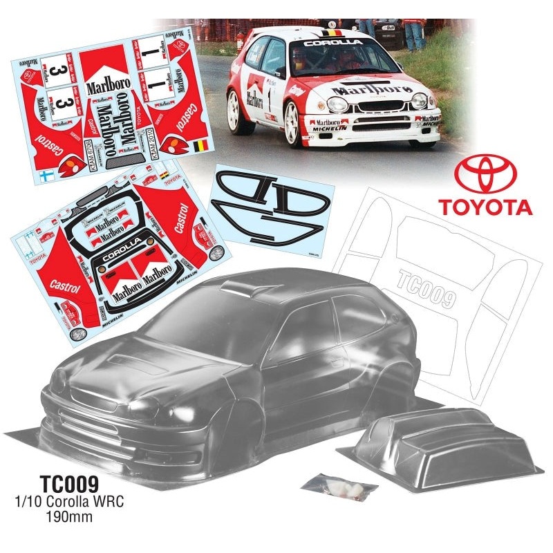 Team C TC009-M 1/10 Toyota Corolla WRC 239mm WB (190mm)  Marlboro Decal Sheet