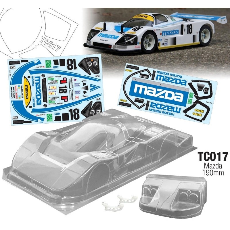 Team C TC017-M 1/10 Mazda 787B W/3D Wing Mount 190mm by Team C