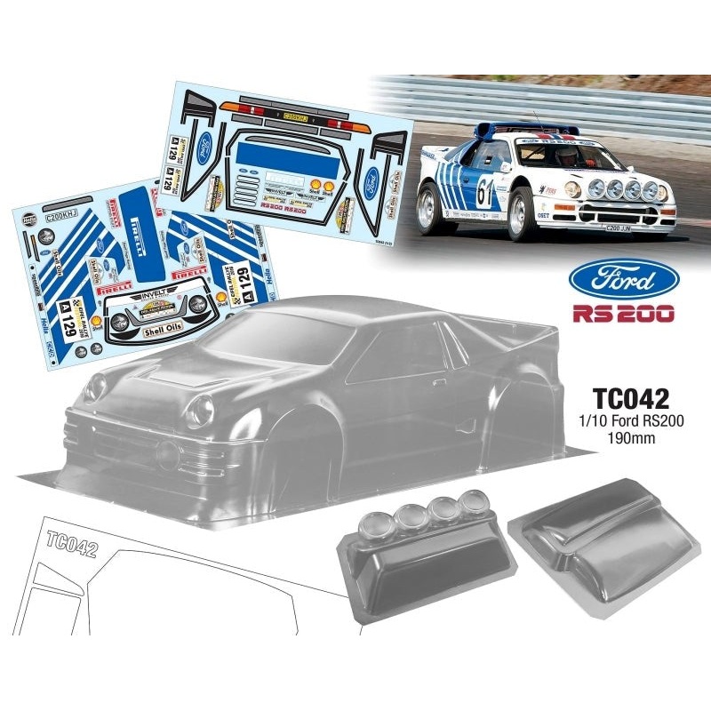 Team C TC042 1/10 Ford RS200 Group B Rally 190mm by Team C