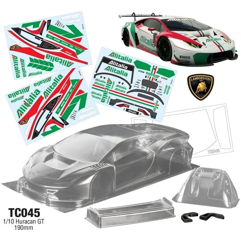 Team C TC045-A 1/10 Lamborghini Huracan GT3 190mm Alitalia Decal Sheet