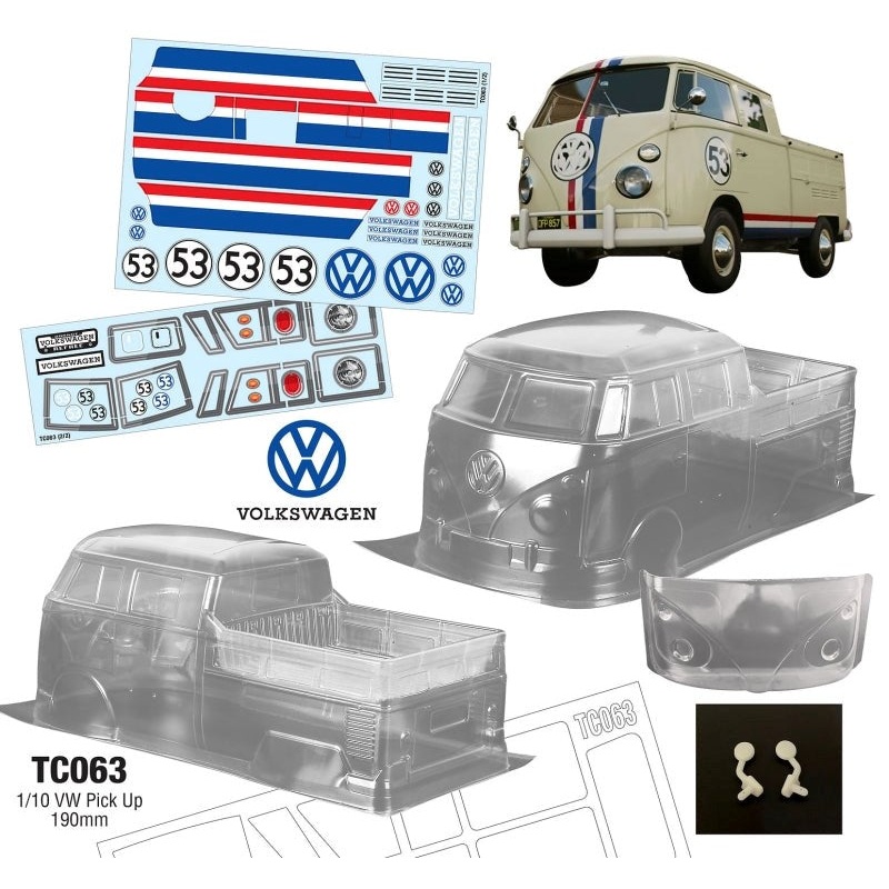 Team C TC063 1/10 Volkswagen Combi Pick Up 190mm Wide