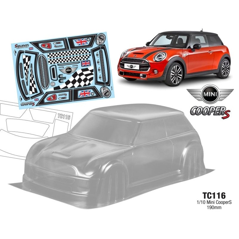 Team C TC116 1/10 Mini Cooper S 190mm