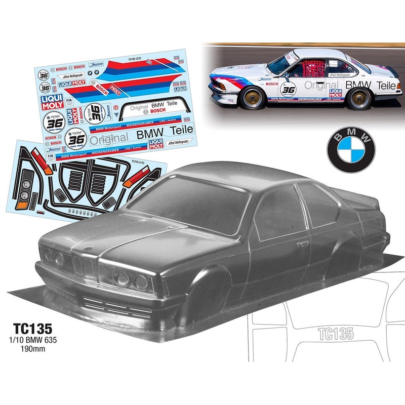 Team C TC135-L 1/10 BMW 635 190mm With Liquimoly Decal Sheet