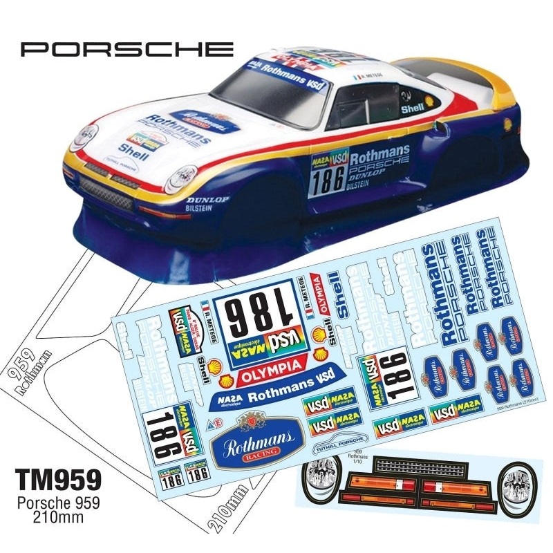 Team C TM959 1/10 MINI PORSCHE 959 WB210mm