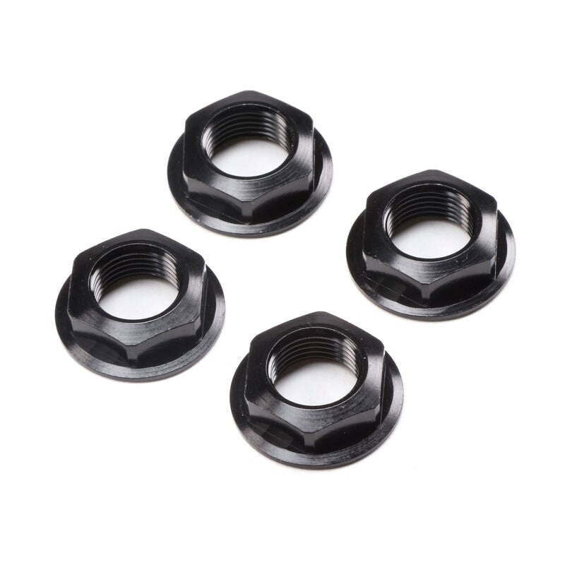 TLR LOSI LOS252112 17mm Flanged Wheel Nut Black (4): Super Rock Rey