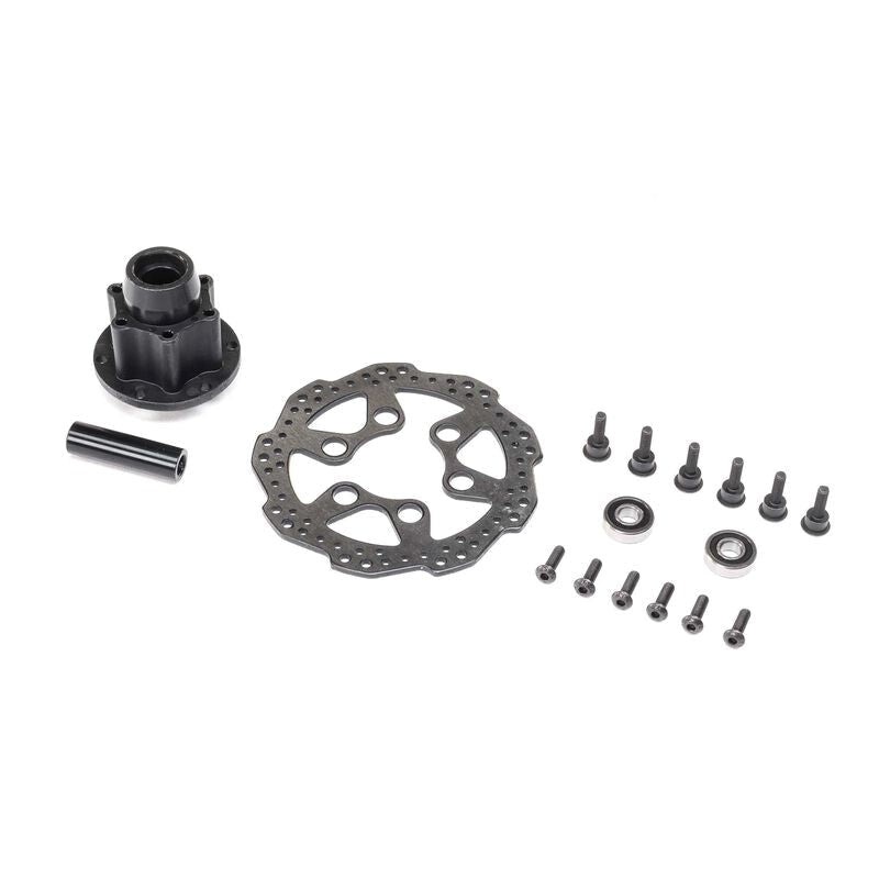 TLR LOSI LOS262013 Complete Front Hub Assembly Promoto-MX Incl Disc Axle Spacer Bearings and Screws