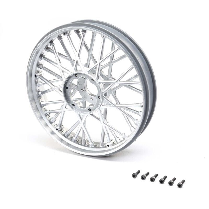 TLR LOSI LOS46002 Front Wheel Set Satin Chrome: Promoto-MX