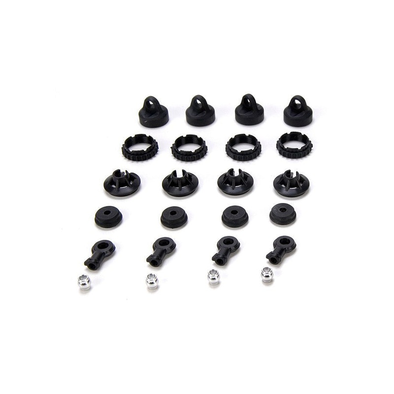 TLR LOSI LOSB2904 Shock Plastics Set (4): 10-T
