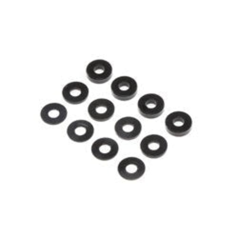 TLR LOSI TLR336007 M3 x 6.5mm Aluminum Washer ball stud shim Set Black (4ea of 0.51 & 2mm)