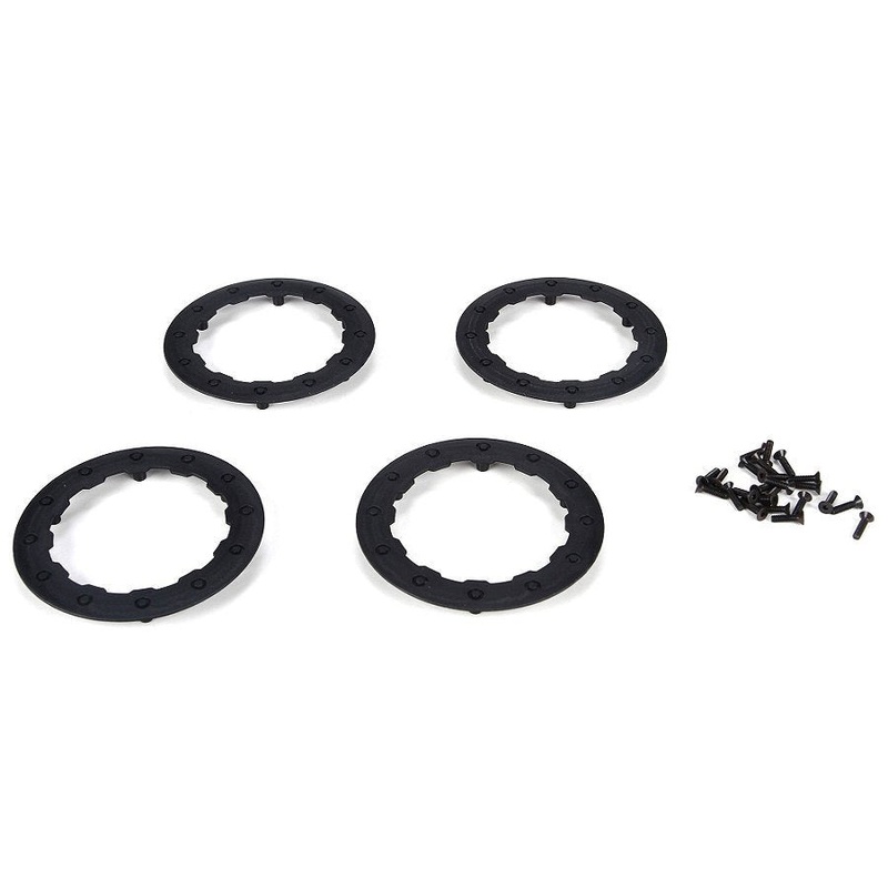 TLR LOSI TLR7009 Beadlock Ring Black w/ Screws (4): 22SCT