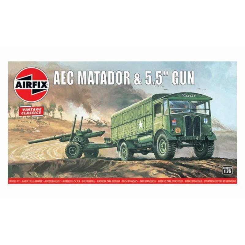 Airfix 01314V 1/76 Vintage Classics: AEC Matador and 5.5-Inch Gun