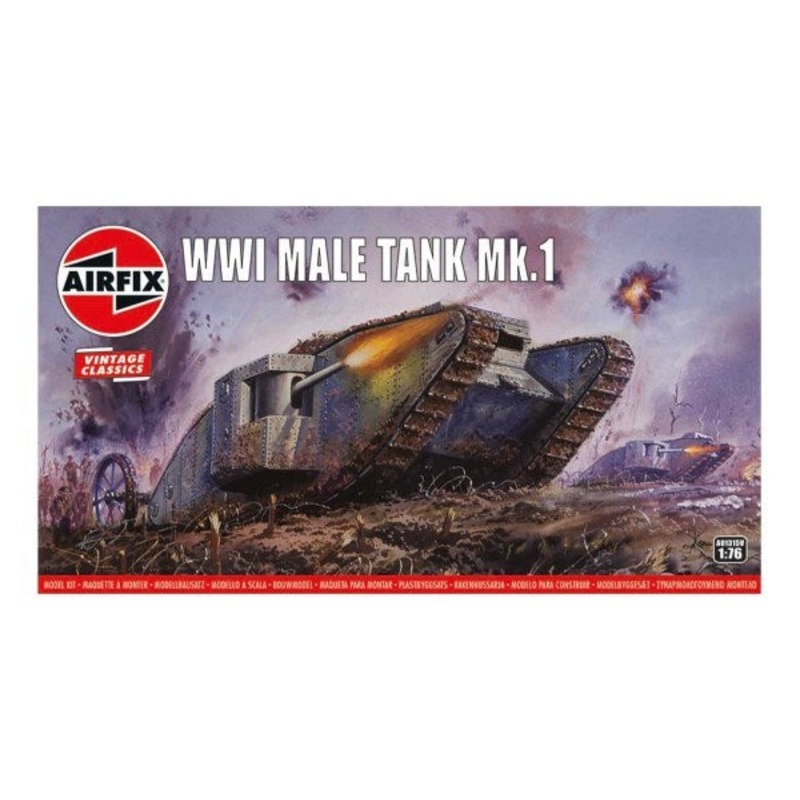 Airfix 01315V 1/76 Vintage Classics: WWI Male Tank Mk I