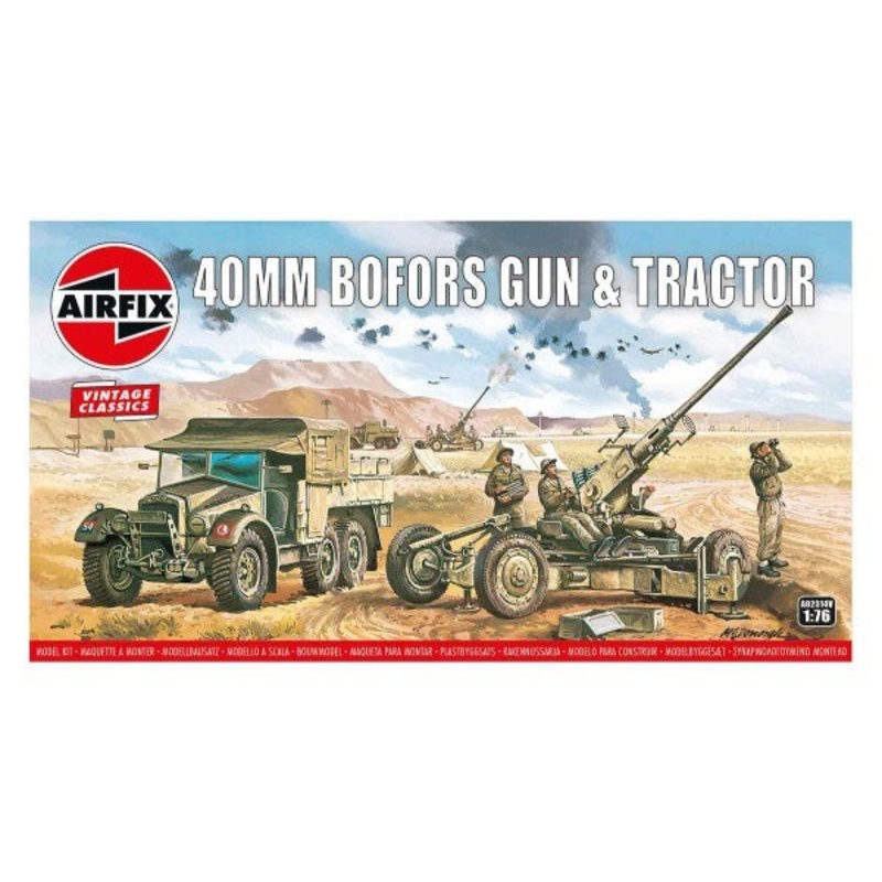 Airfix 02314V 1/76 Vintage Classics: Bofors 40mm Gun and Tractor