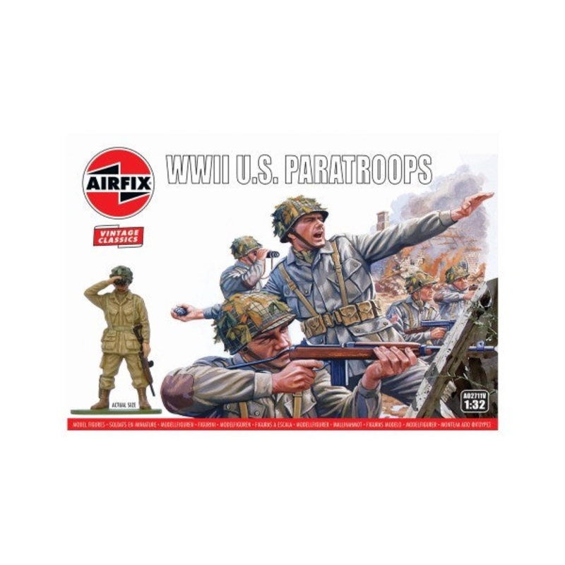 Airfix 02711V 1/32 Vintage Classics: WWII U.S. Paratroops