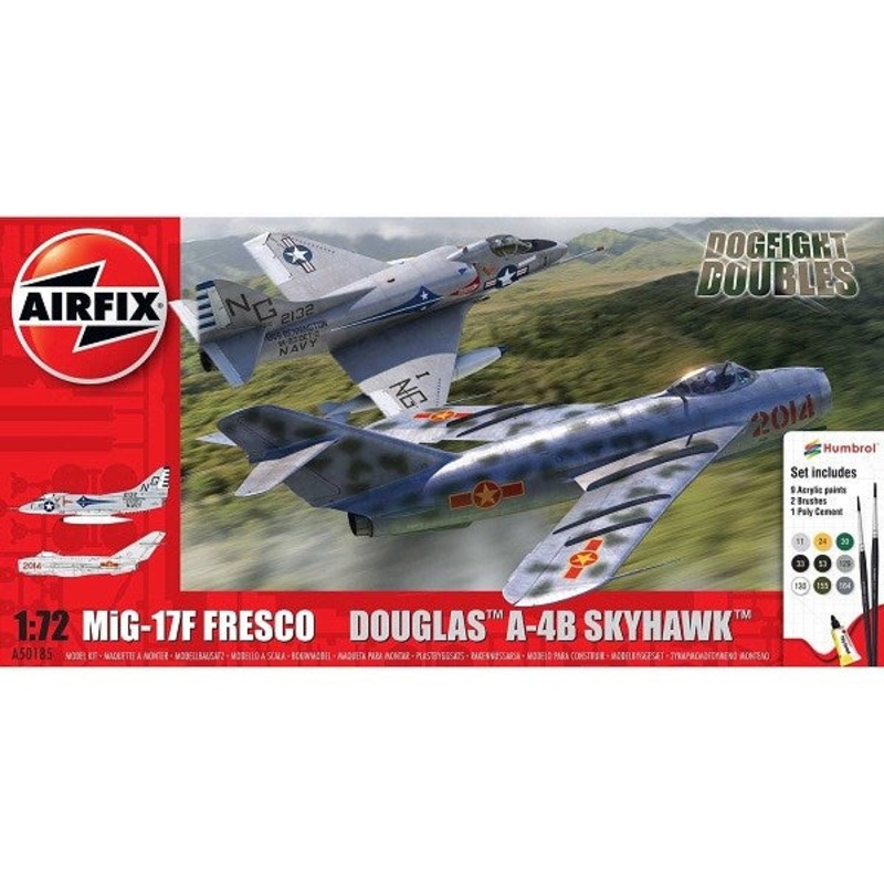 Airfix 50185 1/72 Gift Set: MiG-17F Fresco and Douglas A-4B Skyhawk – Dogfight Doubles