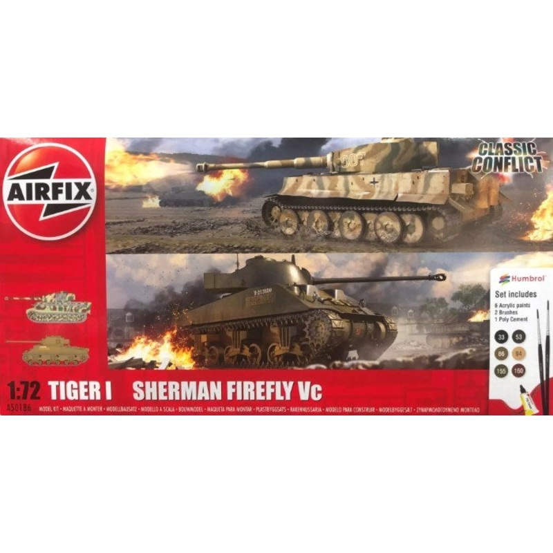 Airfix 50186 1/72 Classic Conflict: Tiger I vs. Sherman Firefly