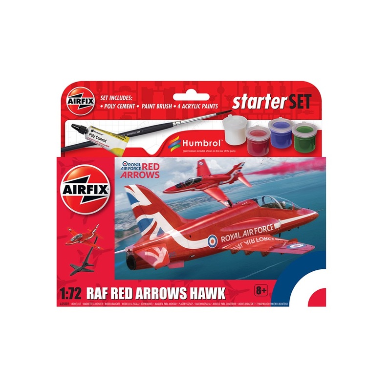 Airfix 55002 1/72 Small Starter Set Red Arrows Hawk