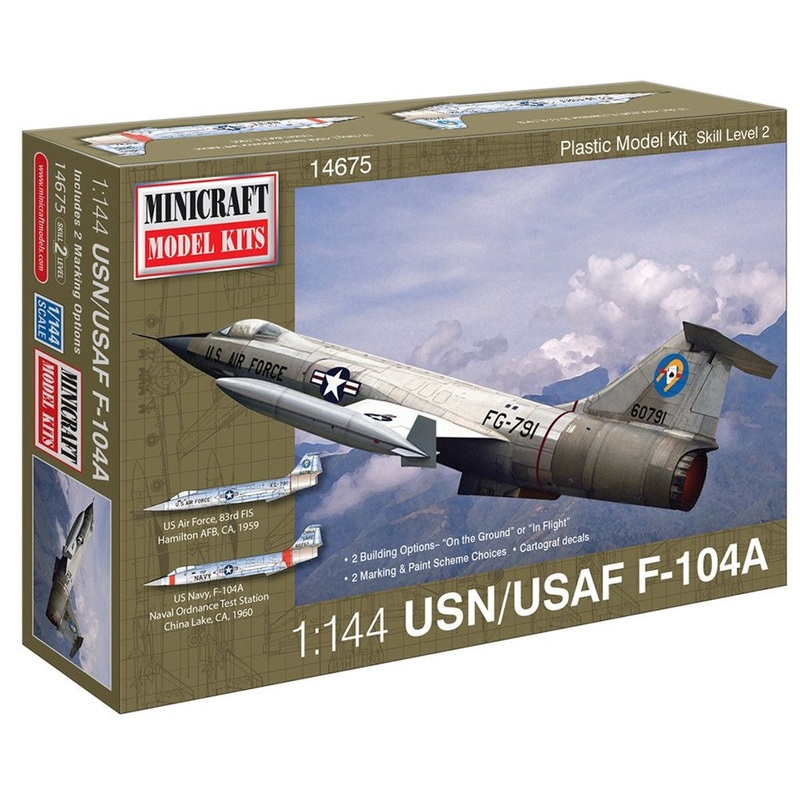xMinicraft Model Kits 14675 1/144 F-104A USAF w/2 options