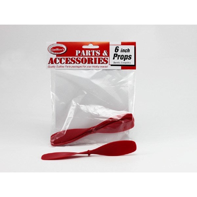 zGuillows #118 6 Plastic Red 2-Blade Propellers (3pk)