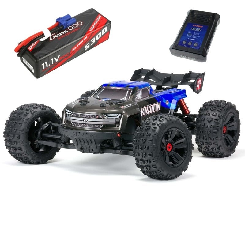 ARRMA ARA4408V2T2 KRATON 4X4 4S BLX 1/10 Speed MT Black/Blue + GT Power B3 + Gens Ace 5300mAh 3S 11.1v 60C