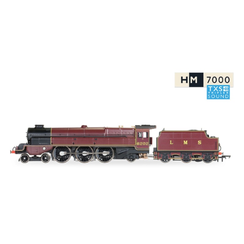 HORR30134TXS Hornby LMS Princess Royal Class ‘The Turbomotive’ 4-6-2 6202 – Era 3 (Sound Fitted)