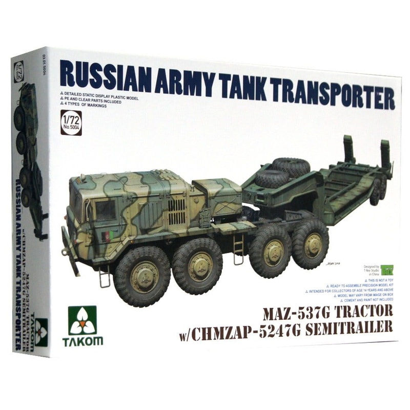 Takom 5004 1/72 MAZ-537G TRACTOR w/CHMZAP-5247G SEMITRRAILER