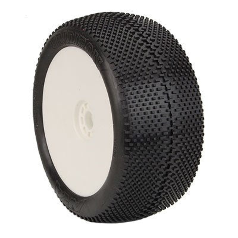 AKA AKA14113QRW 1/8 Truggy Evo Gridiron Super Soft  Long Wear Pre-Mntd White