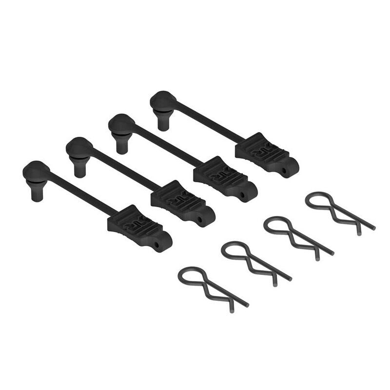 ARRMA C3445 AR390165 Body Clip Retainer 1/10 Scale Black (4)